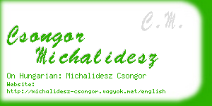 csongor michalidesz business card